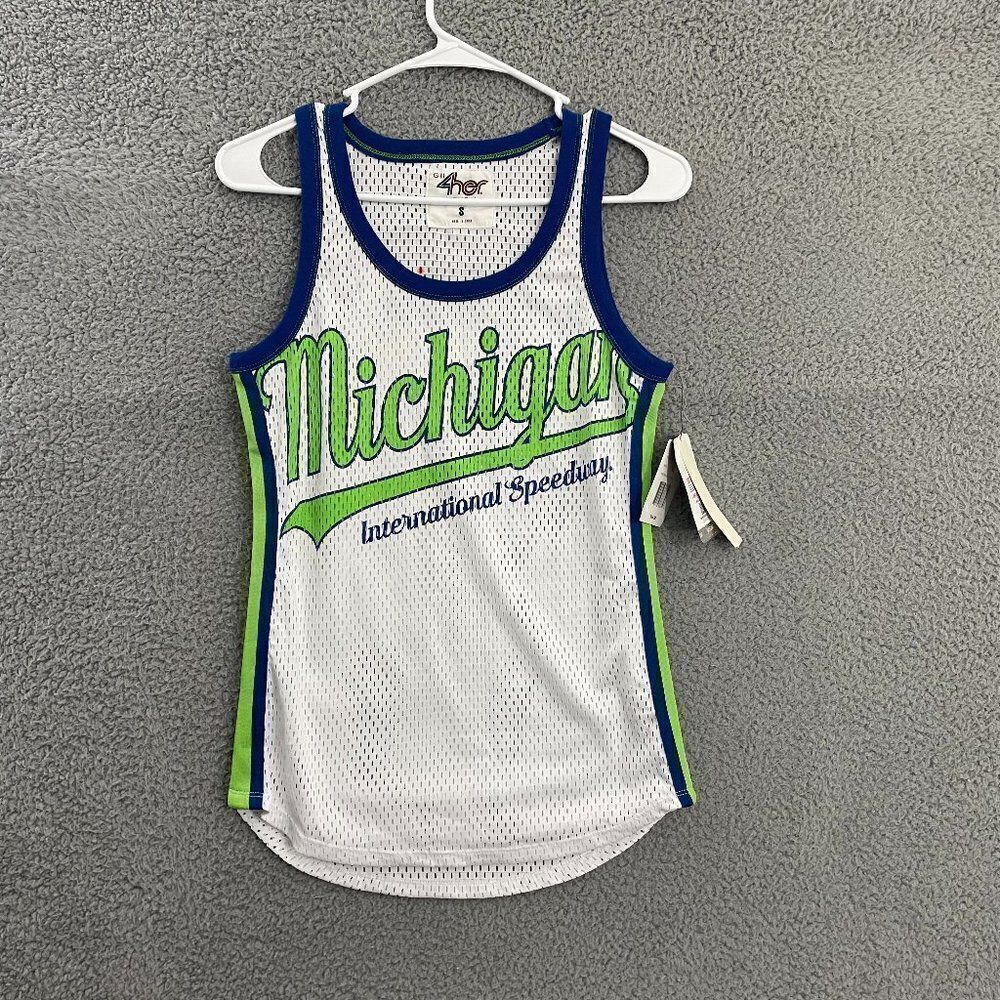 Michigan International Speedway Shirt Women S White Nascar Jersey NWT